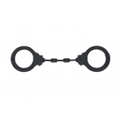 Черные силиконовые наручники Suppression - Lola Games - купить с доставкой в Воронеже