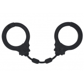 Черные силиконовые наручники Suppression - Lola Games - купить с доставкой в Воронеже