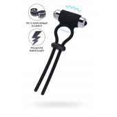 Черное эрекционное лассо на пенис Jat - A-toys - в Воронеже купить с доставкой