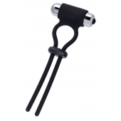 Черное эрекционное лассо на пенис Jat - A-toys - в Воронеже купить с доставкой