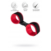 Красно-черные велюровые оковы Anonymo - ToyFa - купить с доставкой в Воронеже