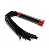 Черно-красная плеть из эко-кожи - 42 см. - БДСМ Арсенал - купить с доставкой в Воронеже