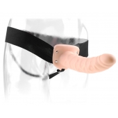 Полый страпон 8  Hollow Strap-On телесного цвета - 19 см. - Pipedream - купить с доставкой в Воронеже