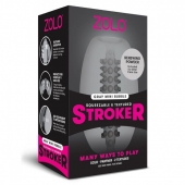 Серый двусторонний мастурбатор MINI BUBBLE - Zolo - в Воронеже купить с доставкой