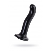 Черный стимулятор для пар P G-Spot Dildo Size M - 18 см. - Strap-on-me - в Воронеже купить с доставкой