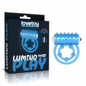 Голубое, светящееся в темноте виброкольцо Lumino Play Vibrating Penis Ring - Lovetoy - в Воронеже купить с доставкой
