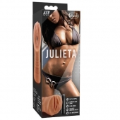 Мастурбатор-вагина цвета карамели Julieta с вибрацией - Blush Novelties - в Воронеже купить с доставкой