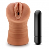 Мастурбатор-вагина цвета карамели Julieta с вибрацией - Blush Novelties - в Воронеже купить с доставкой