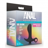 Черный анальный вибратор Silicone Vibrating Prostate Massager 01 - 10,8 см. - Blush Novelties - в Воронеже купить с доставкой
