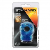 Голубое эрекционное виброкольцо Reusable 5 Function Cock Ring - Blush Novelties - в Воронеже купить с доставкой