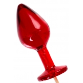 Красный леденец в форме малой анальной пробки со вкусом виски - Sosuчki - купить с доставкой в Воронеже