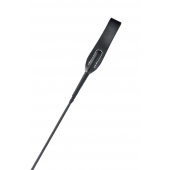 Черный гладкий стек с ручкой - 71 см. - Fetish Tentation - купить с доставкой в Воронеже