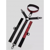 Ошейник с наручниками Reversible Faux Leather Collar and Wrist - Fifty Shades of Grey - купить с доставкой в Воронеже