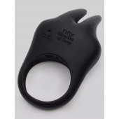 Черное эрекционное виброкольцо Sensation Rechargeable Vibrating Rabbit Love Ring - Fifty Shades of Grey - в Воронеже купить с доставкой