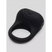 Черное эрекционное виброкольцо Sensation Rechargeable Vibrating Love Ring - Fifty Shades of Grey - в Воронеже купить с доставкой