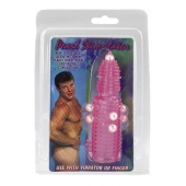 Розовая эластичная насадка на пенис с жемчужинами, точками и шипами Pearl Stimulator - 11,5 см. - Tonga - в Воронеже купить с доставкой