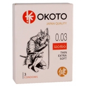 Тонкие презервативы OKOTO Thin Extra Soft - 3 шт. - Sitabella - купить с доставкой в Воронеже