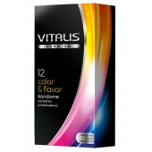 Цветные ароматизированные презервативы VITALIS PREMIUM color   flavor - 12 шт. - Vitalis - купить с доставкой в Воронеже