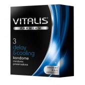 Презервативы VITALIS PREMIUM delay   cooling с охлаждающим эффектом - 3 шт. - Vitalis - купить с доставкой в Воронеже