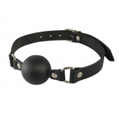 Кляп-шар на чёрных кожаных ремешках - Sitabella - купить с доставкой в Воронеже