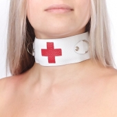 Ошейник с кольцами и красным крестом - Sitabella - купить с доставкой в Воронеже