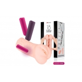 Телесный вибромастурбатор-вагина Tattoo Auto - KOKOS - в Воронеже купить с доставкой