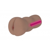 Коричневый вибромастурбатор-анус TONGGGO-Black Angel Auto - KOKOS - в Воронеже купить с доставкой