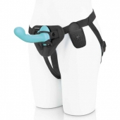 Голубая изогнутая насадка 6in Remote Control Ripple P-Spot G-Spot на черных трусиках - 16 см. - Pegasus - купить с доставкой в Воронеже