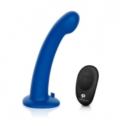 Синяя насадка Remote Control P-Spot G-Spot с черными трусиками - 20 см. - Pegasus - купить с доставкой в Воронеже