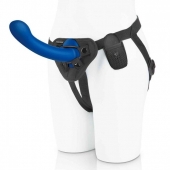 Синяя насадка Remote Control P-Spot G-Spot с черными трусиками - 20 см. - Pegasus - купить с доставкой в Воронеже