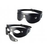 Черная кожаная маска  Новичок - Sitabella - купить с доставкой в Воронеже