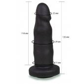 Черная реалистичная насадка-фаллоимитатор с головкой - 13 см. - LOVETOY (А-Полимер) - купить с доставкой в Воронеже