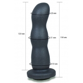 Черная анальная рельефная насадка-фаллоимитатор - 15 см. - LOVETOY (А-Полимер) - купить с доставкой в Воронеже