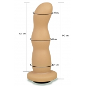 Телесная рельефная насадка Harness - 14,2 см. - LOVETOY (А-Полимер) - купить с доставкой в Воронеже