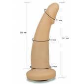 Телесная гладкая насадка Harness - 14,7 см. - LOVETOY (А-Полимер) - купить с доставкой в Воронеже