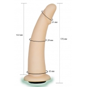 Телесная гладкая насадка-фаллоимитатор Harness - 17 см. - LOVETOY (А-Полимер) - купить с доставкой в Воронеже