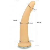 Телесная гладкая насадка-фаллоимитатор Harness - 20 см. - LOVETOY (А-Полимер) - купить с доставкой в Воронеже