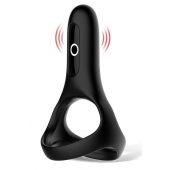 Черное виброкольцо Magic Motion Rise с подхватом мошонки - Magic Motion - в Воронеже купить с доставкой