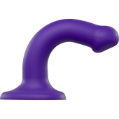 Фиолетовый фаллоимитатор-насадка Strap-On-Me Dildo Dual Density size S - 17 см. - Strap-on-me - купить с доставкой в Воронеже