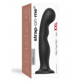 Черная насадка Strap-On-Me Dildo Plug P G size XXL - Strap-on-me - купить с доставкой в Воронеже