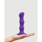 Фиолетовая насадка Strap-On-Me Dildo Geisha Balls size M - Strap-on-me - купить с доставкой в Воронеже
