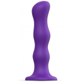 Фиолетовая насадка Strap-On-Me Dildo Geisha Balls size M - Strap-on-me - купить с доставкой в Воронеже