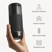 Черный мастурбатор с контролем всасывания Arcwave Pow Stroker - Arcwave - в Воронеже купить с доставкой