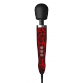 Красно-черный жезловый вибратор Doxy Die Cast с розами - Doxy