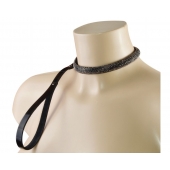 Эффектный сверкающий ошейник с поводком  Гламур - Sitabella - купить с доставкой в Воронеже