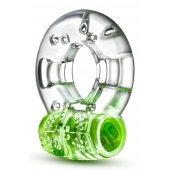 Зеленое эрекционное виброкольцо Arouser Vibrating C-Ring - Blush Novelties - в Воронеже купить с доставкой