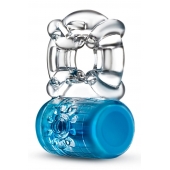 Синее эрекционное виброкольцо Pleaser Rechargeable C-Ring - Blush Novelties - в Воронеже купить с доставкой