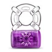 Фиолетовое эрекционное виброкольцо One Night Stand Vibrating C-Ring - Blush Novelties - в Воронеже купить с доставкой