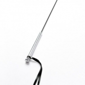 Черный кожаный стек с гладкой ручкой - 55 см. - Crazy Handmade - купить с доставкой в Воронеже