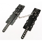 Узорчатые кожаные оковы с регулируемыми ремешками - Crazy Handmade - купить с доставкой в Воронеже